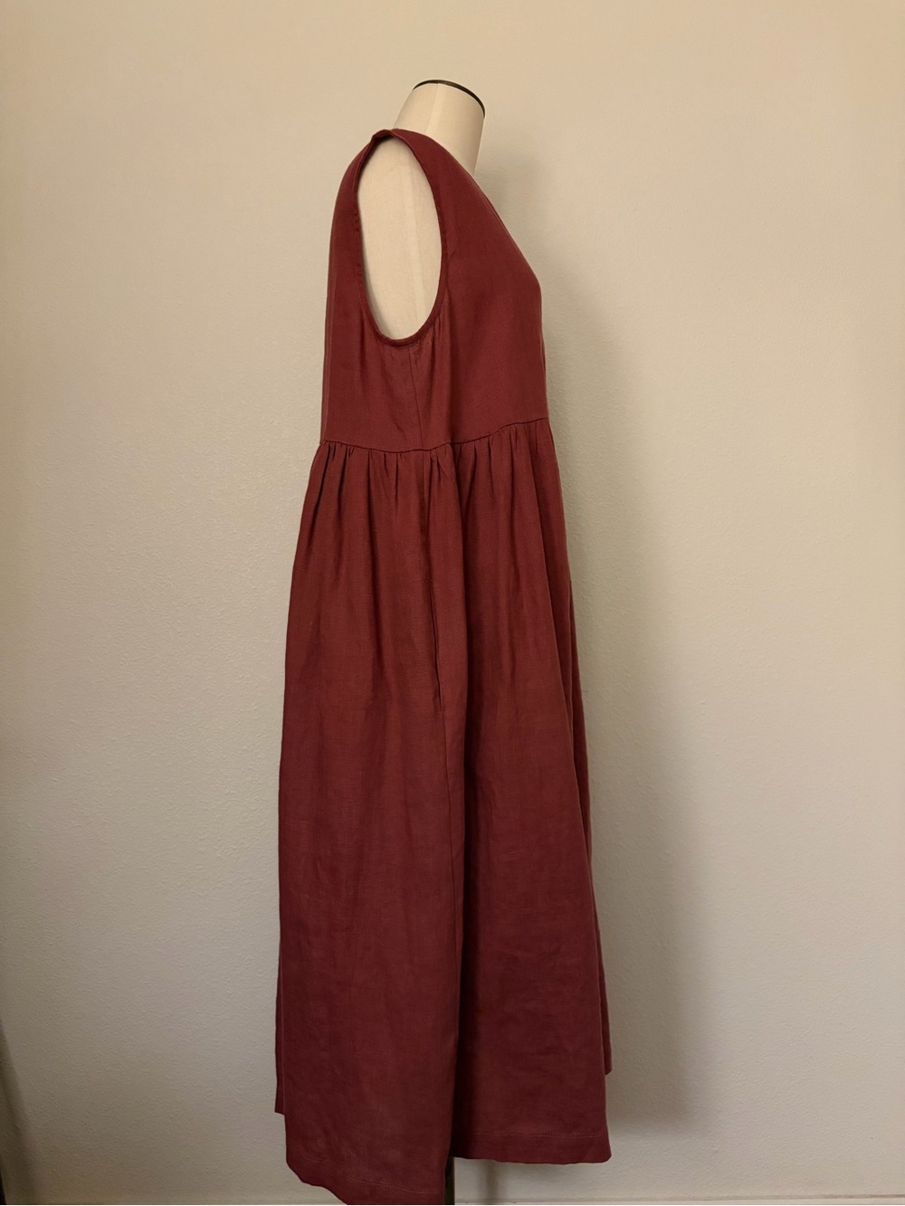 not Perfect Linen MAMA Midi Dress in Rust Retail- $169 - Picture 3 of 6
